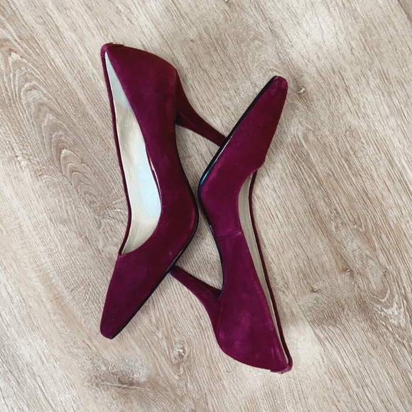 Michael Kors burgundy suede heels - Picture 6 of 8